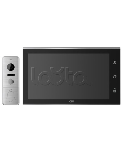 Комплектвидеодомофона CTV-DP4105AHD (черный) в Калининграде Комплекты домофонов Pintop.ru