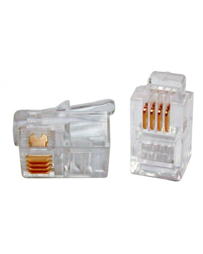 Коннектор телефонный для телефонных трубок Cabeus 4P4C в Калининграде Коннекторы и разъемы Pintop.ru