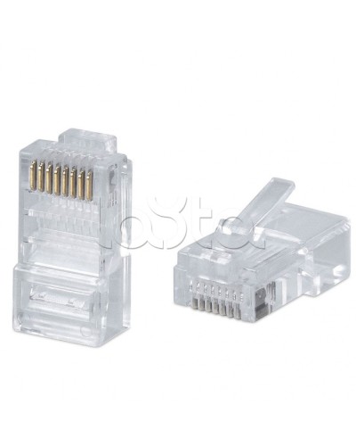 Коннектор RJ-45 под витую пару, категория 5e, универсальный (для одножильного и многожильного кабеля) Cabeus 8P8C в Калининграде Коннекторы и разъемы Pintop.ru