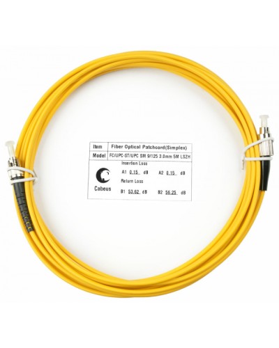 Шнур оптический simplex FC-ST 9/125 sm 25м LSZH Cabeus FOP(s)-9-FC-ST-25m в Калининграде Патч-корды оптические Pintop.ru