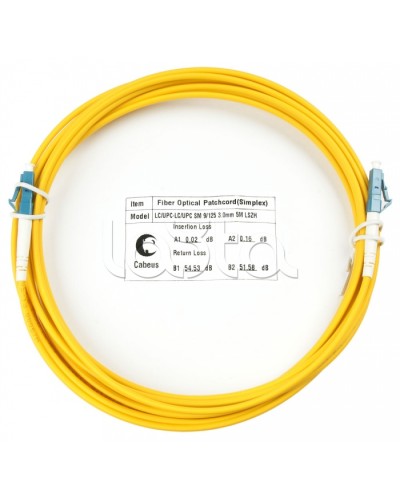 Шнур оптический simplex LC-LC 9/125 sm 15м LSZH Cabeus FOP(s)-9-LC-LC-15m в Калининграде Патч-корды оптические Pintop.ru