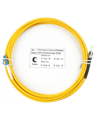 Шнур оптический simplex LC-ST 9/125 sm 7м LSZH Cabeus FOP(s)-9-LC-ST-7m в Калининграде Патч-корды оптические Pintop.ru