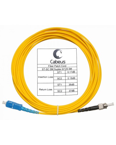 Шнур оптический simplex SC-ST 9/125 sm 7м LSZH Cabeus FOP(s)-9-SC-ST-7m в Калининграде Патч-корды оптические Pintop.ru