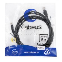 Патч-корд медный U/UTP кат.5е (3м) LSZH (черный) Cabeus (PC-UTP-RJ45-Cat.5e-3m-BK-LSZH)