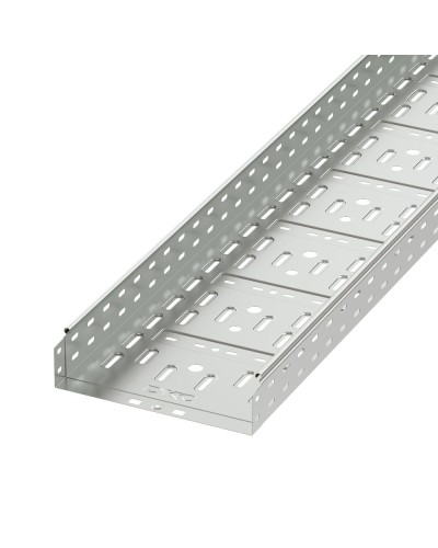 Лоток перфорированный 300х100 L 2000, цинк-ламельный DKC (35334ZL) в Калининграде Кабельные лотки Pintop.ru