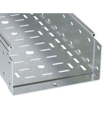 Лоток перфорированный 300х100 L 3000 толщ. 1,0 мм, цинк-ламельный DKC (3534410ZL) в Калининграде Кабельные лотки Pintop.ru