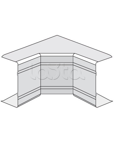Угол внутренний неизменяемый (90°) NIA 80x40 мм DKC 01824 в Калининграде Аксессуары для кабель-канала Pintop.ru