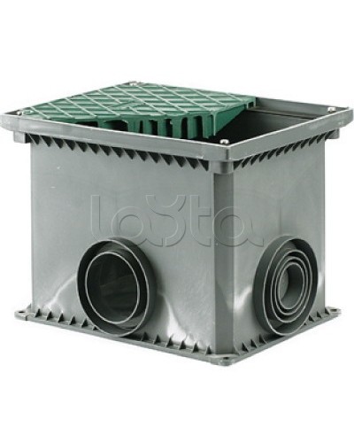 Колодец переходной смотровой 335х240х255 с крышкой для двустенных труб DKC 025002 в Калининграде Повороты, муфты, тройники Pintop.ru