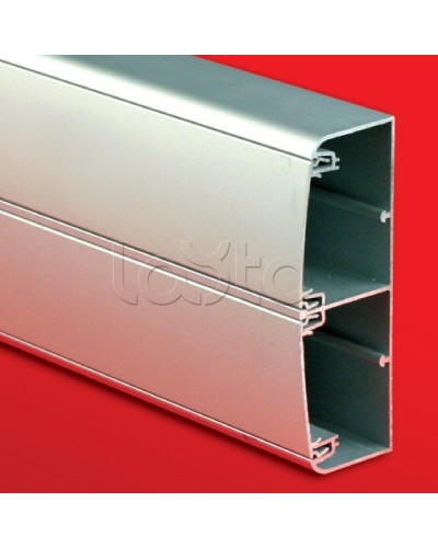 Кабель-канал алюминевый 140х50 (с 2 крышками), цвет серый металлик DKC (01499) в Калининграде Кабель-канал Pintop.ru