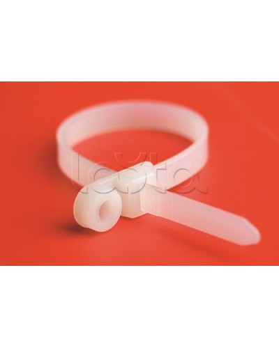 Хомут P6.6 с основанием, белый, 4,8x200 DKC 252205-M в Калининграде Стяжки-хомуты Pintop.ru