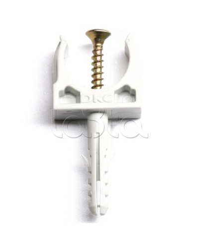 Держатель с защелкой и дюбелем, д.16 мм DKC 51316 в Калининграде Держатели, клипсы, скобы Pintop.ru