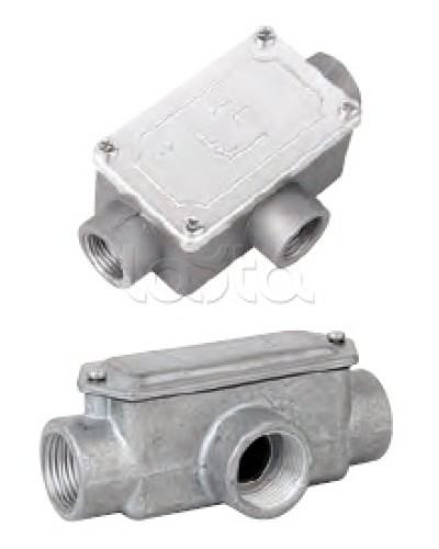 Коробка ответвительная алюминиевая, 3 ввода, М20х1,5 ,IP55, 118х67х42мм DKC 6330-20 в Калининграде Распределительные коробки Pintop.ru