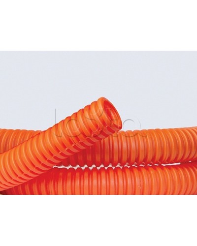 Труба ПНД гибкая гофр. д.20мм, лёгкая без протяжки, 100м, цвет оранжевый DKC 70920 в Калининграде Труба гофрированная Pintop.ru