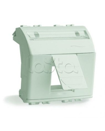 Адаптер для информационных разъемов R&M, белый, 2 мод. DKC 76612B в Калининграде Аксессуары для стоек и шкафов Pintop.ru