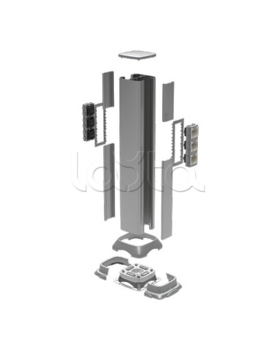 Колонна алюминевая 0,71 м, цвет светло-серебристый металлик DKC 09591 в Калининграде Аксессуары для стоек и шкафов Pintop.ru