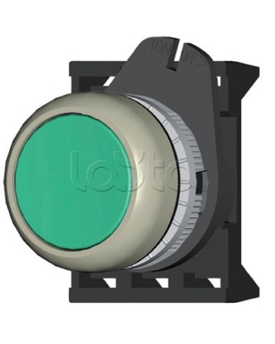 Кнопка плоская прозрачная с фиксацией, зеленая DKC ABDLM2 в Калининграде Аксессуары для стоек и шкафов Pintop.ru