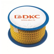 Колечко маркировочное 8, 2.5-4мм. черное на желтом DKC AZO308BY