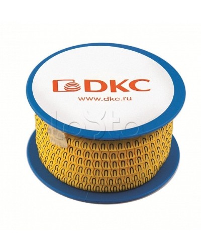 Колечко маркировочное ., 2.5-4мм. черное на желтом DKC AZO314BY в Калининграде Коммутационные изделия Pintop.ru