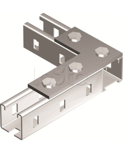Пластина соединительная L-обр., длина 90х140 мм, 4отв., горячеоцинкованная DKC BMD1022HDZ в Калининграде Аксессуары для лотков Pintop.ru