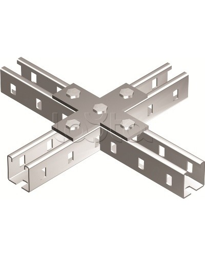 Пластина соединительная Х-обр., горячеоцинкованная DKC BMD1041HDZ в Калининграде Аксессуары для лотков Pintop.ru