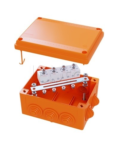 Коробка распределительная IP56, пластиковая с кабельными вводами и клеммниками 150х110х70мм DKC FSK21410 в Калининграде Распределительные коробки Pintop.ru