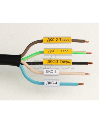 Маркировка для провода, гибкая, для трубочек. 4х10мм. Белая DKC NUTFL10 в Калининграде Крепежные изделия Pintop.ru