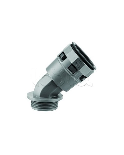 Муфта 45 грд. труба-коробка DN 12 мм, М16х1,5, полиамид, цвет черный DKC PAL12M16N в Калининграде Повороты, муфты, тройники Pintop.ru