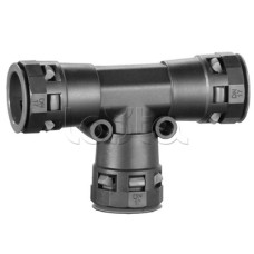 Тройник DN 10/10/10 мм, полиамид, цвет черный DKC PAT10N