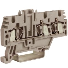 Зажим 2,5 кв.мм серый 1 ввод/2 вывода DKC ZHM510GR