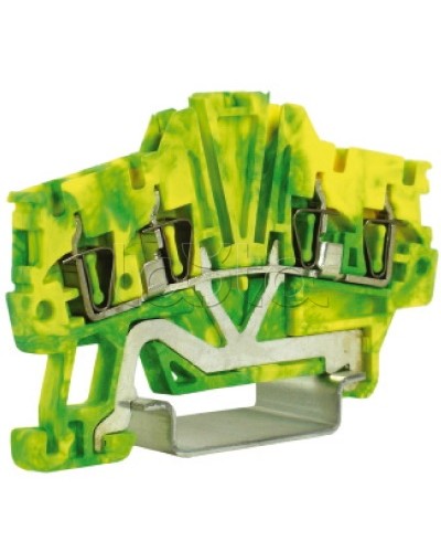 Зажим для заземления, 2 ввод/2 вывода, 1,5 кв.мм желто-зеленый DKC ZHT420 в Калининграде Держатели, клипсы, скобы Pintop.ru