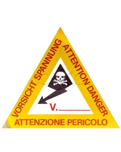 Предупреждающая табличка 120мм DKC ZTA002 в Калининграде Аксессуары для лотков Pintop.ru