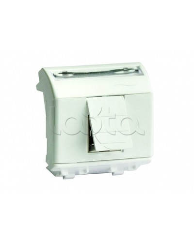 Ком.роз. RJ45 кат.6A, 8P8C, Brava, белая, 2мод DKC 76679B в Калининграде Аксессуары для стоек и шкафов Pintop.ru