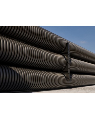 Двустенная труба ПНД гибкая для открытой прокладки д.40мм, SN23, 450Н, УФ, с протяжкой DKC 151940100 в Калининграде Труба гофрированная Pintop.ru