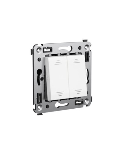 Выключатель двухклавишный в стену, Avanti, Белое облако DKC 4400104 в Калининграде Аксессуары для стоек и шкафов Pintop.ru