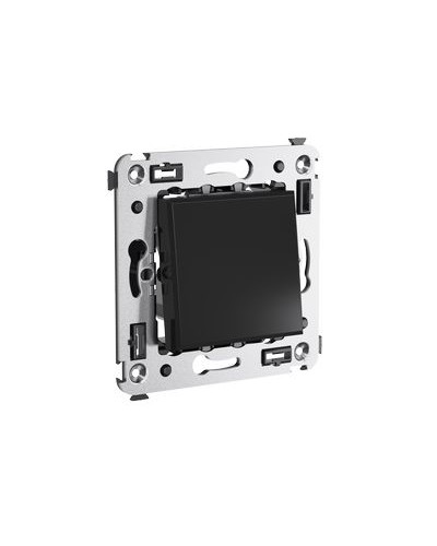 Выключатель одноклавишный в стену, Avanti, Черный квадрат DKC 4402103 в Калининграде Аксессуары для кабель-канала Pintop.ru