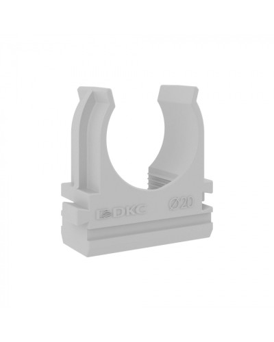Держатель-клипса быстрого монтажа, для крепления труб, ф20мм, пластик, RAL 7035 DKC 51020M в Калининграде Держатели, клипсы, скобы Pintop.ru