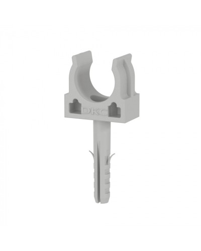 Держатель с защёлкой и дюбелем, в комплекте с винтом розница D16 (100 шт/уп) DKC (51316R) в Калининграде Держатели, клипсы, скобы Pintop.ru