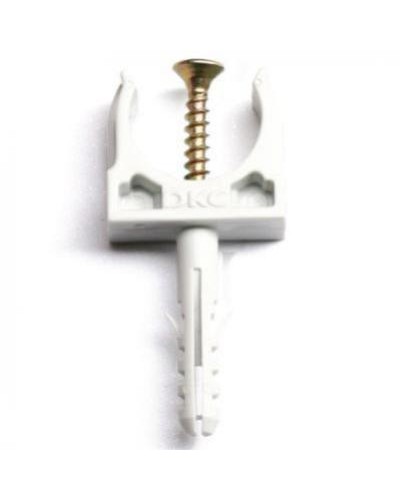 Держатель с защелкой и дюбелем, д.25 мм DKC 51325R5 в Калининграде Держатели, клипсы, скобы Pintop.ru