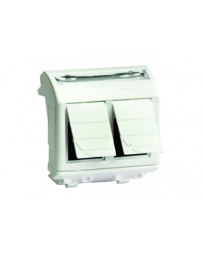 Комп.роз. RJ45 кат.6 (2 разъема 8P8C, Hyperline) Brava, белая, 2М DKC (76452B) в Калининграде Розетки компьютерные и телефонные Pintop.ru