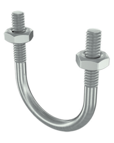 Скоба монтажная U-образная с резьбой М6 с гайками для труб d 1/2 DKC BHU11012 в Калининграде Держатели, клипсы, скобы Pintop.ru