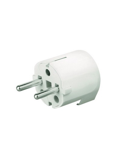 Вилка кабельная, бытовая с боковым вводом кабеля. Черная. IP20 16А 2P+E 230В DKC DIS13083N в Калининграде Аксессуары для стоек и шкафов Pintop.ru