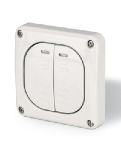 Выключатель однополюсный, двухклавишный DKC DIS1373022 в Калининграде Аксессуары для стоек и шкафов Pintop.ru