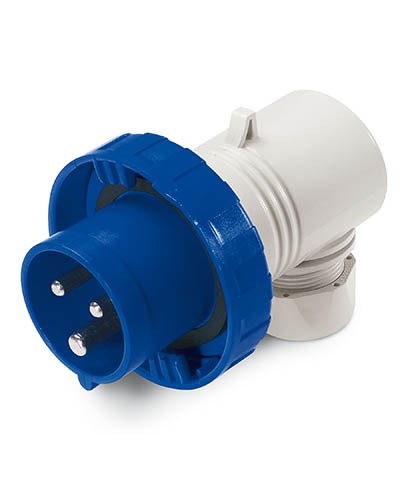 Вилка кабельная угловая IP67 16А 2P+E 230В DKC DIS2261633 в Калининграде Аксессуары для стоек и шкафов Pintop.ru