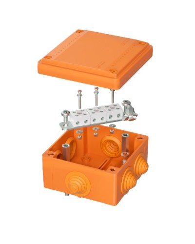 Коробка пластиковая FS с кабельными вводами и клеммниками, IP55,100х100х50мм, 6р, 4мм.квDKC (FSB11604) в Калининграде Распределительные коробки Pintop.ru