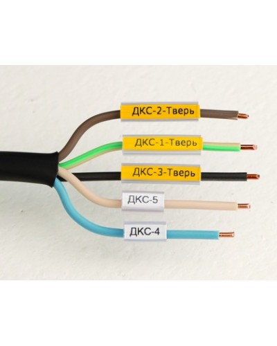 Маркировка для провода, гибкая, для трубочек. 4х15мм. Белая DKC NUTFL15 в Калининграде Крепежные изделия Pintop.ru