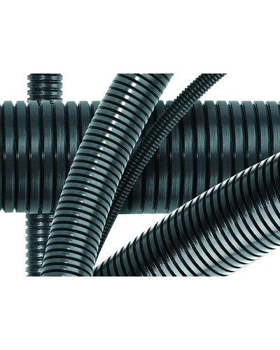 Труба гофрированная DN36мм, ПВ-0, D вн 36,3 мм, D нар 42,5 мм, полиамид 6, без протяжки DKC PA603643F0 в Калининграде Труба гофрированная Pintop.ru