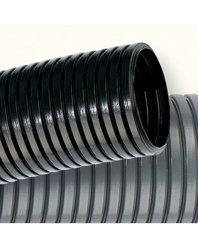 Труба гофрированная DN12мм, ПВ-2, Dвн 12,2 мм, Dнар 15,8 мм, полиамид 6, цвет чёрный, с протяжкой, DKC PA611216F2 в Калининграде Труба гофрированная Pintop.ru