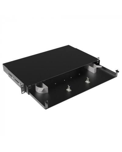 Оптическая полка выдвижная, без лицевой панели, неукомплектованная, 1U,черная DKC RNFPE1U24 в Калининграде Кроссы оптические Pintop.ru