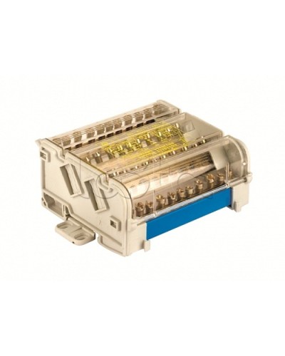 Блок распределительный на DIN рейку 4р 125А, 7х6мм 2х7,5мм 2x9мм. DKC BD125114 в Калининграде Аксессуары для стоек и шкафов Pintop.ru