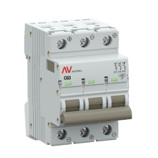 Выключатель автоматический AV-6 DC 3P 63A (C) 6kA EKF AVERES (mcb6-DC-3-63C-av)